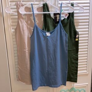 Set of 3 Women’s Tank Tops Size L NWT